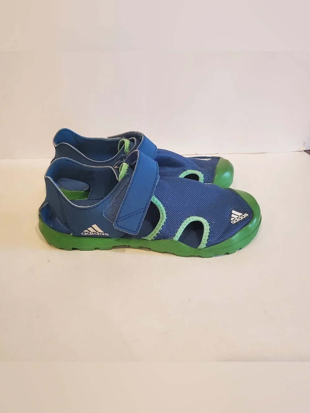Adidas Outdoor Kids' Captain Toey K Water Shoe Blue Green Big Boys Size 3
